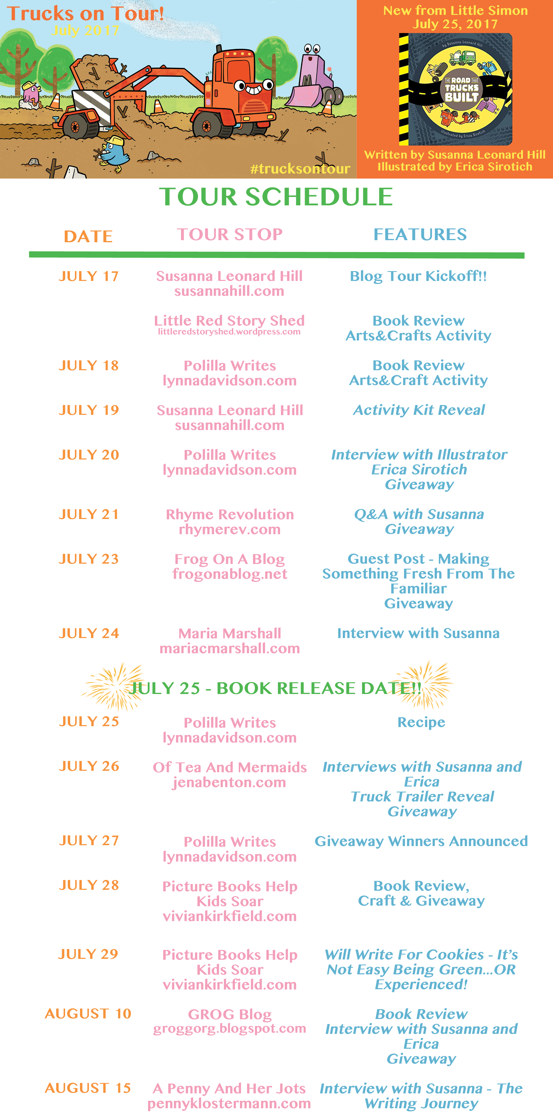 Truck Blog Tour Schedule