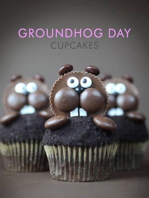 Groundhog Day Cupcakes