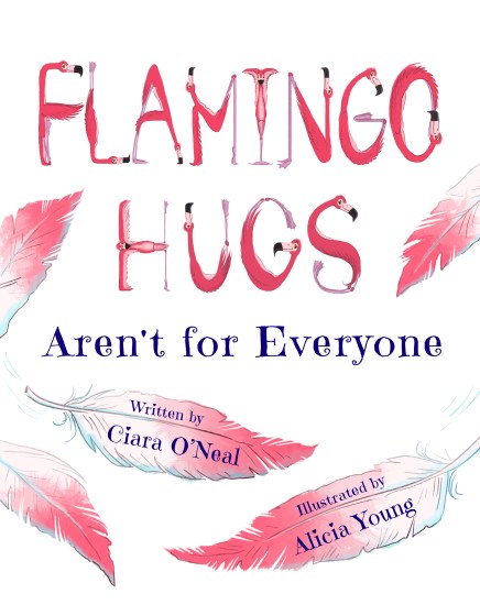 Flamingo Hugs Cover Painting_font2